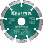 Диск алмазный сегментный по железобетону и бетону KRAFTOOL Universal 125х22 мм 36680-125