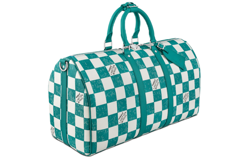 LOUIS VUITTON Keepall Bandouliere 45 Teal Blue