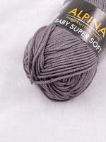 Пряжа ALPINA "БЕБИ СУПЕР МЯГКАЯ" / "BABY SUPER SOFT" 50% хлопок, 50% бамбук 50 г 150 м ± 10 м №11 серый