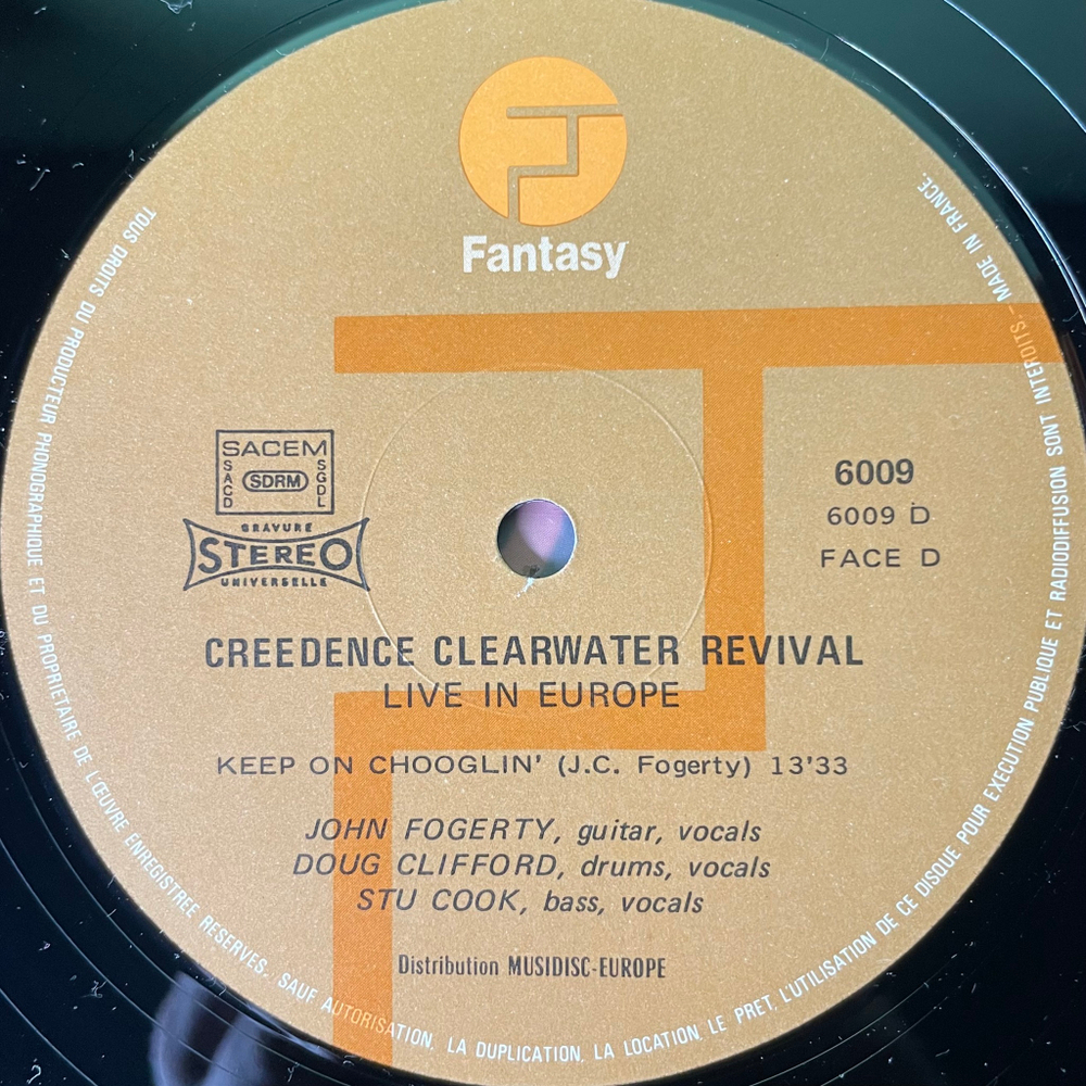 Creedence Clearwater Revival - Live In Europe 2LP (Франция 1973г.)