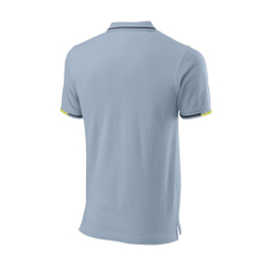 Мужское поло теннисное Wilson Srript Eco Cotton Polo-Slimfit M - blue fog