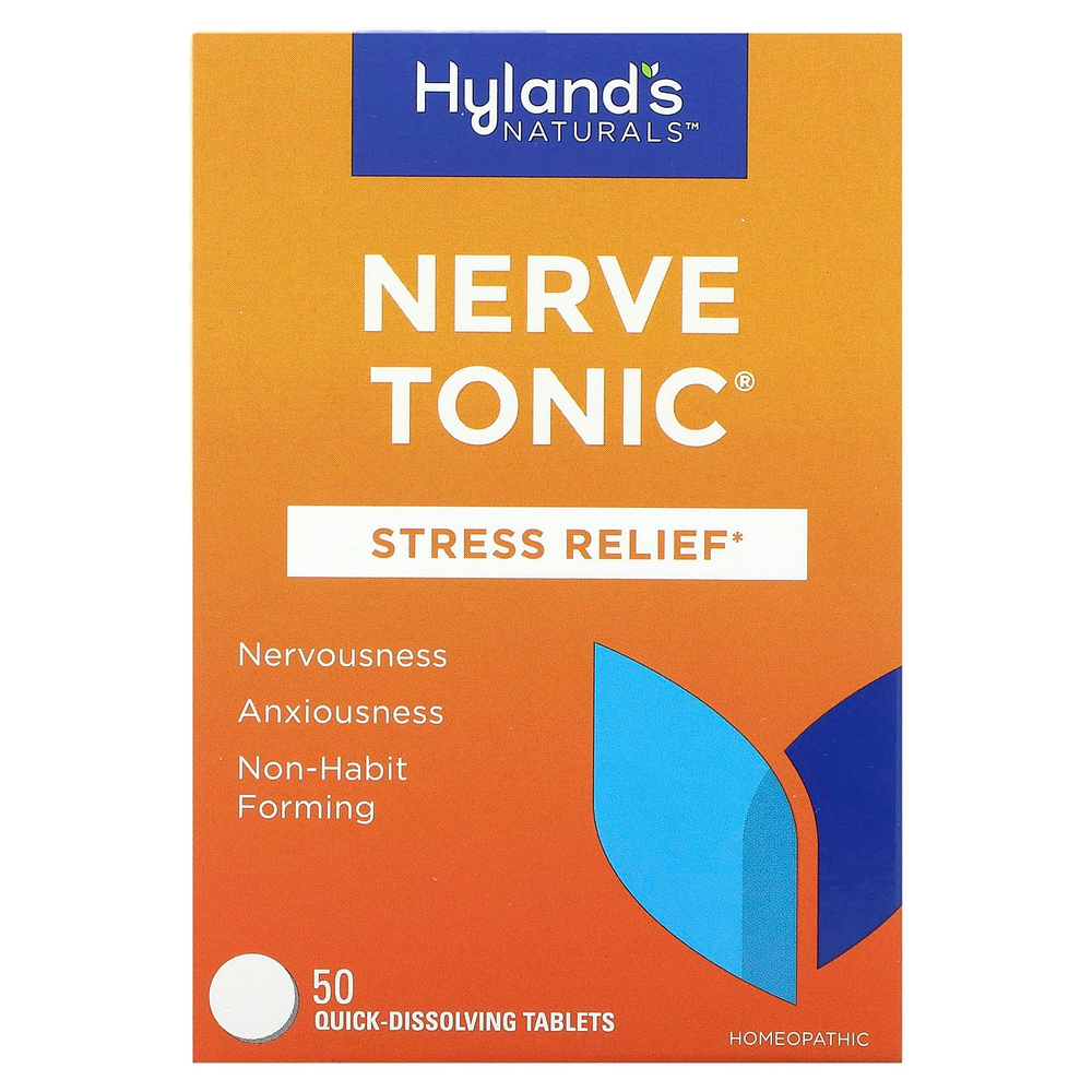 Hyland's Naturals, Тоник для нервов, 50 быстрорастворимых таблеток