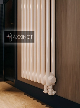Axxinot Sentir 2130 - двухтрубный трубчатый радиатор высотой 1300 мм, нижнее подключение с термовентилем