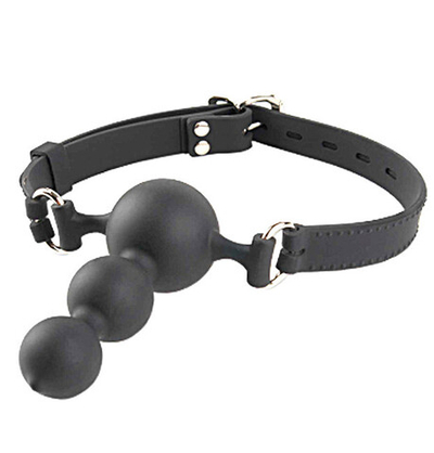 Силиконовый кляп-анальный стимулятор Silicone Face Fucker Gag (Цвет: черный)