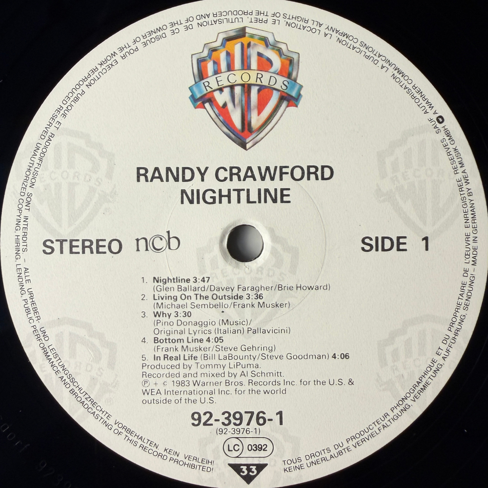 Randy Crawford- Nightline (Германия 1983г.)