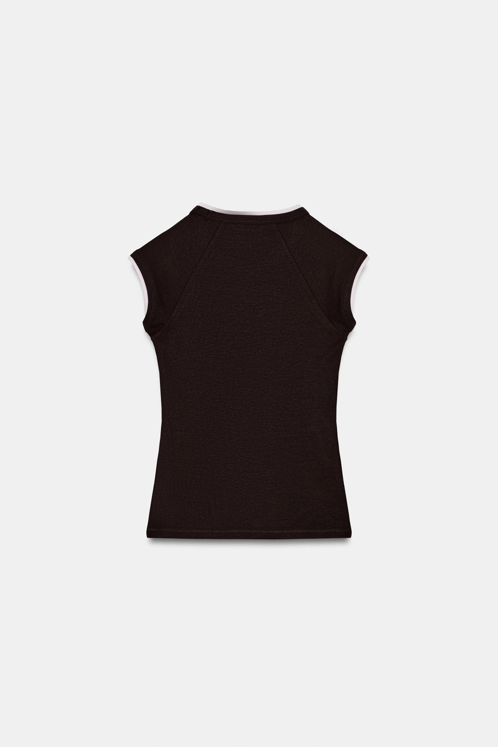 ФУТБОЛКА С КОРОТКИМИ РУКАВАМИ И ДВОЙНЫМ ЭФФЕКТОМ — ZARA