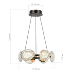 Светильник подвесной, черный, золотистый, MYSTERY, LED, 48