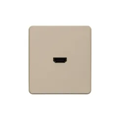 Розетка HDMI KRANZ Miele Round Шелк KR-78-0730-7