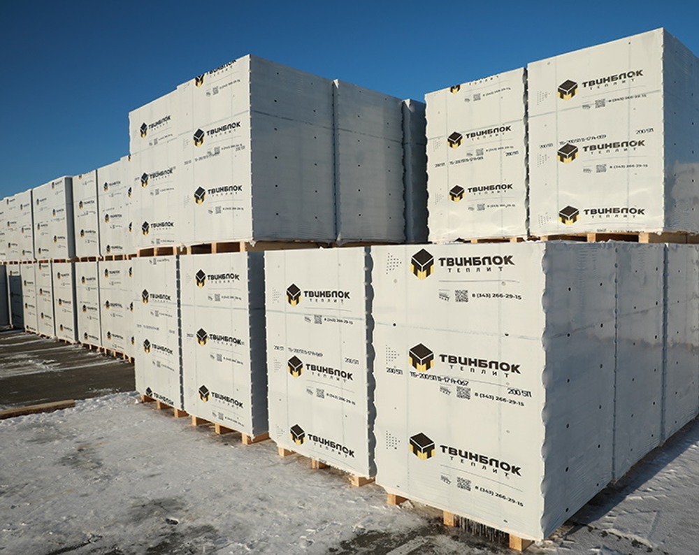 Блок газобетонный Твинблок D500 625х400х250 мм (Березовский)