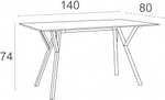 Стол пластиковый Siesta Contract Max Table 140, черный