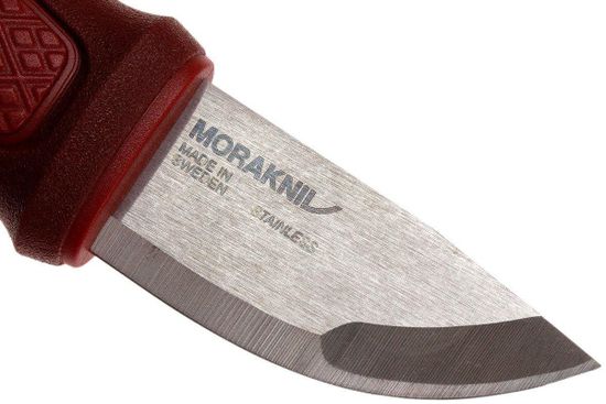 Нож Morakniv Eldris, нержавеющая сталь, цвет красный, ножны, шнурок, огниво,12630