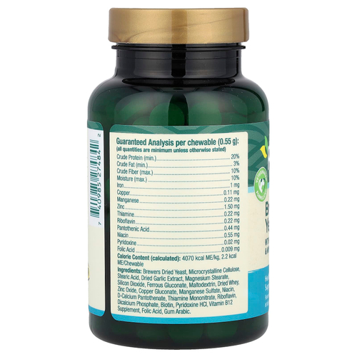 petnc NATURAL CARE, Пивные дрожжи, для собак, 250 жевательных таблеток