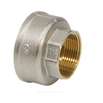 Муфта латунь никель переходная Ду 40х20 (1 1/2"х3/4") ВР/ВР 9019 ГОСТ 32585-2013 Aquasfera 9019-10