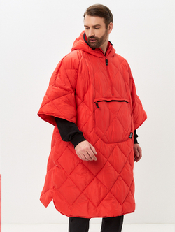Утеплённое пончо 3 в 1 Shikotan red unisex