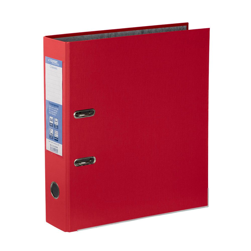 Регистратор PVC, мет.уг. 80 мм, 50 шт, Premier A4 арочный механ. (разб.), красный EC10312245, Expert Complete