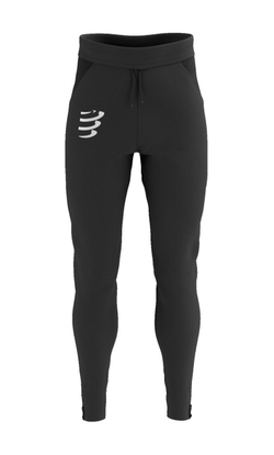 Мужские теннисные штаны Compressport Hurricane Windproof Seamless Pants - черный