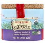 Le Saunier de Camargue, Fleur de Sel, морская соль и прованские травы, 125 г (4,4 унции)