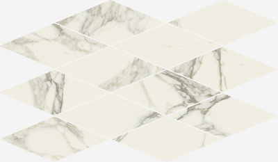 Ступень Charme Deluxe Arabescato White Mosaico Diamond Lux 28x48
