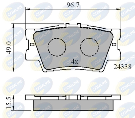 COMLINE - CBP01581-CML - Brake Pad Set, disc brake