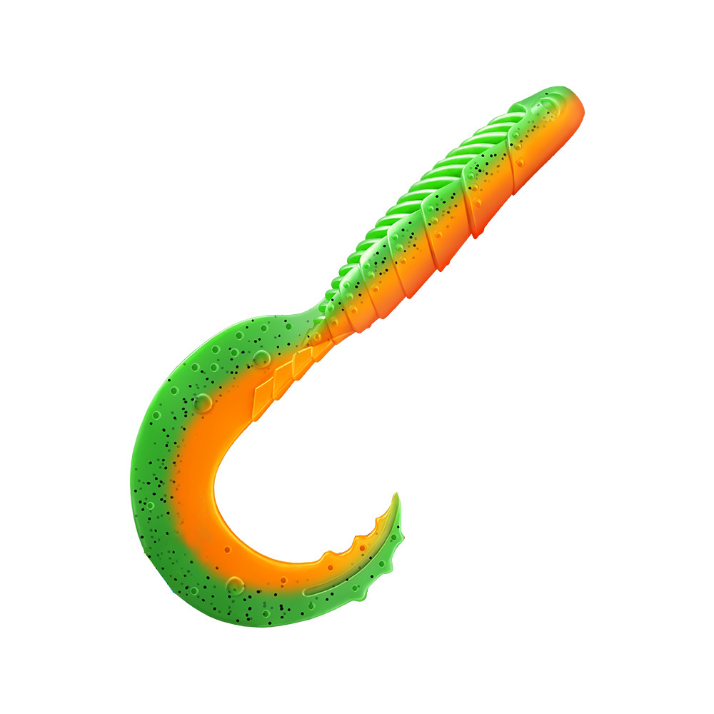 Приманка ZUB-HIBINA 140мм(5,5")-3шт, (цвет 022) зеленый верх-оранжевый низ