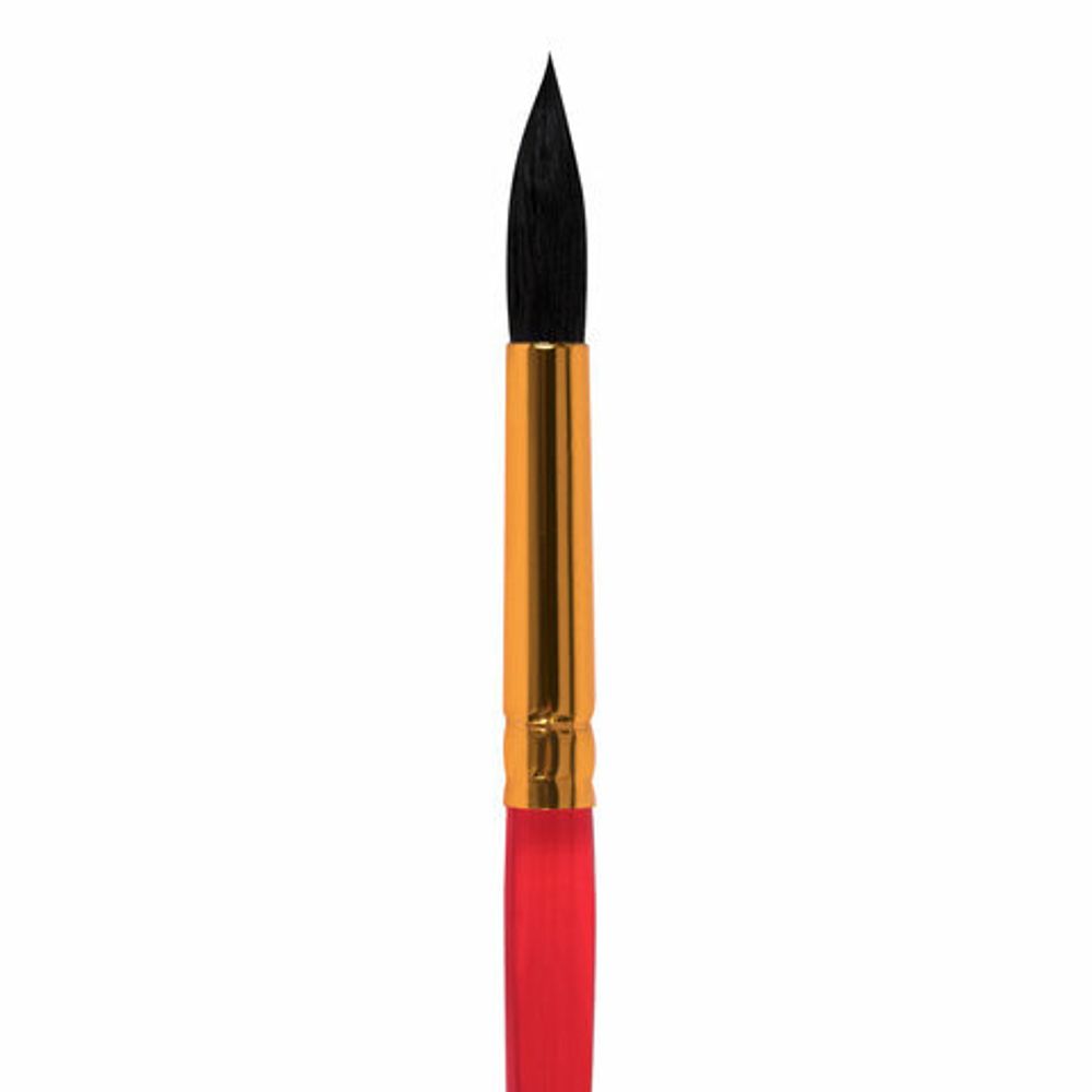 Кисть БЕЛКА, круглая, № 8, цветная ручка, ЮНЛАНДИЯ, 201058