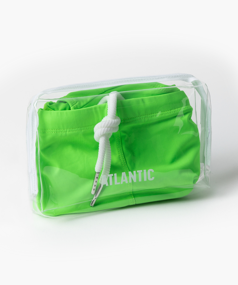 Плавки мужские спорт Atlantic, 1 шт. в уп., полиамид, неоновый лайм, KMT-340 Sexy