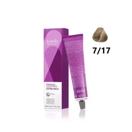 Londa Color стойкая крем-краска, 7/17 блонд пепельно-коричневый, 60мл