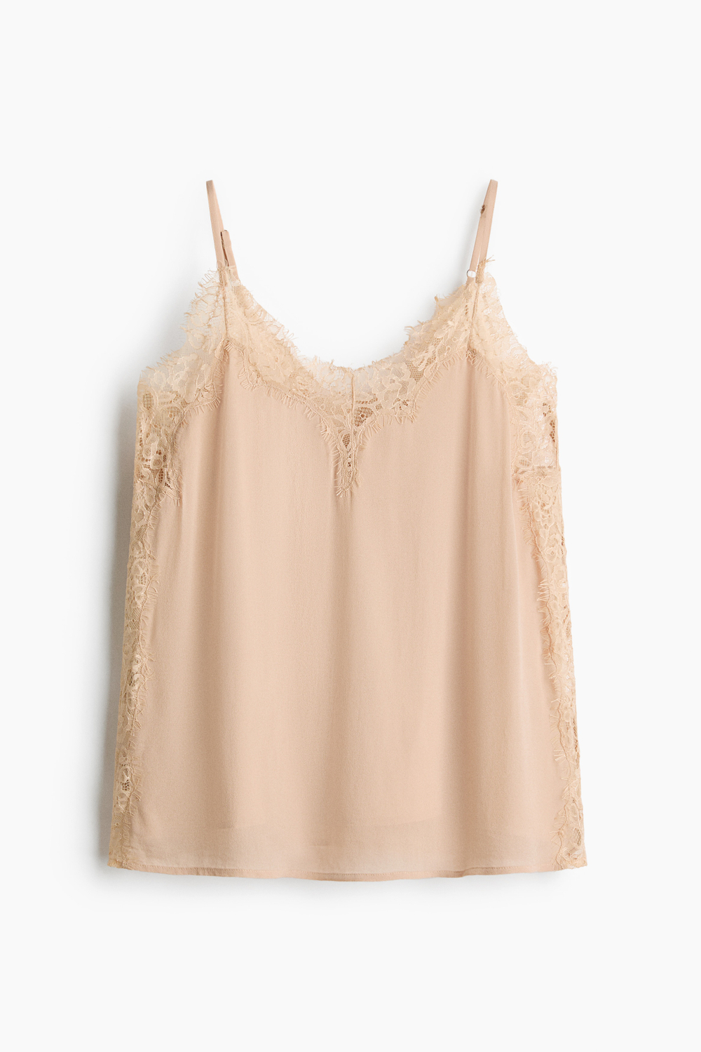 Топ из вискозы с кружевной лентой - H&M