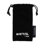 Красная анальная пробка 7,2см с кристаллом черного цвета ToyFa Metal 717007-95