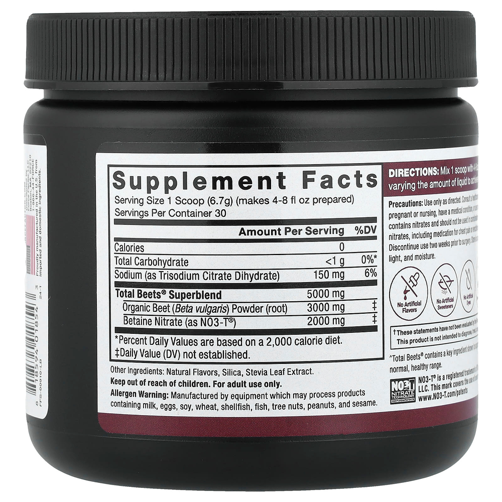 Force Factor, Total Beets®, оригинальный порошок для приготовления напитка, со вкусом черешни, 201 г (7,1 унции)