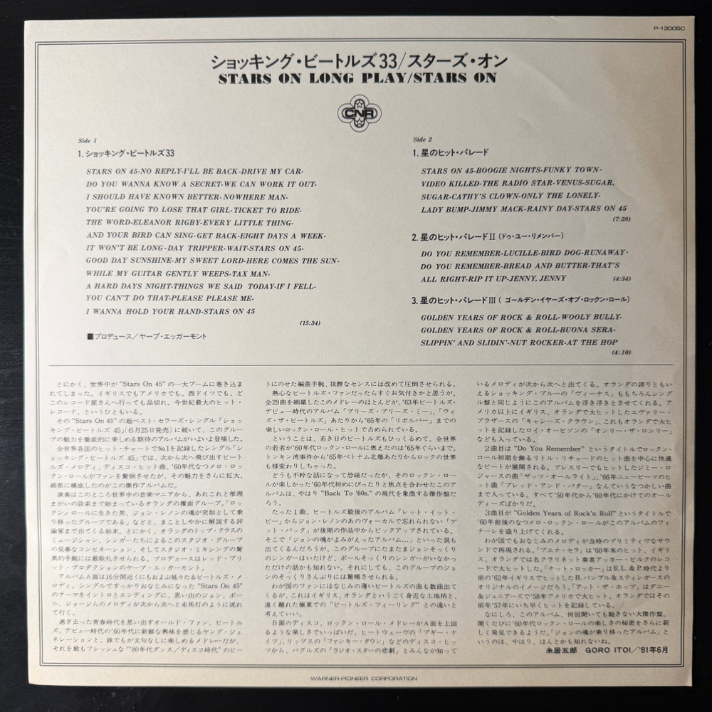 Stars On / Long Tall Ernie And The Shakers ‎– Stars On Long Play (Япония 1981г.)