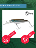 Воблер для рыбалки Usami Shuta 85F-SR, 9.5 гр., цвет #605, (плавающий)