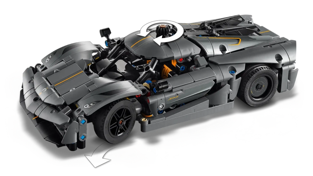 Конструктор LEGO Technic 42173 Серый гиперкар Koenigsegg Jesko Absolut