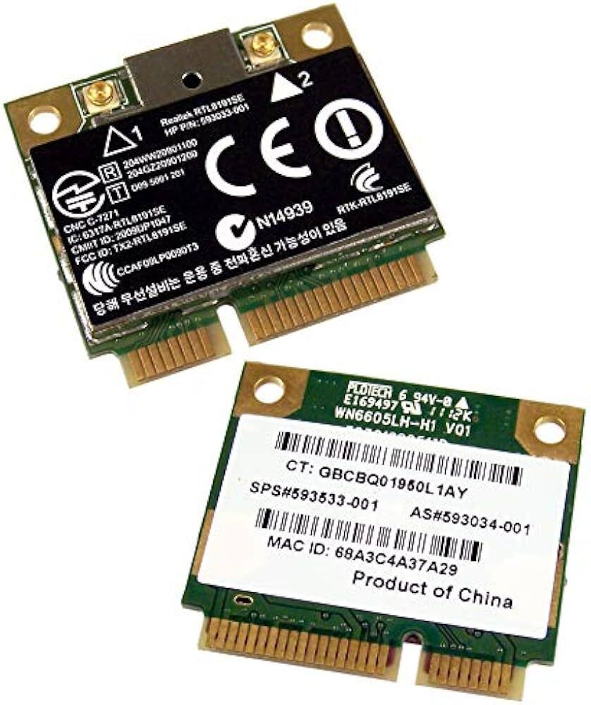 Модем HP 802.11 B/G/N Mini Wireless Wlan Wifi Card 593034-001