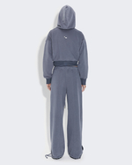 GREY CROPPED HOODIE