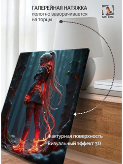 Картина "Радужная богиня", для интерьера 50х70см 1шт.