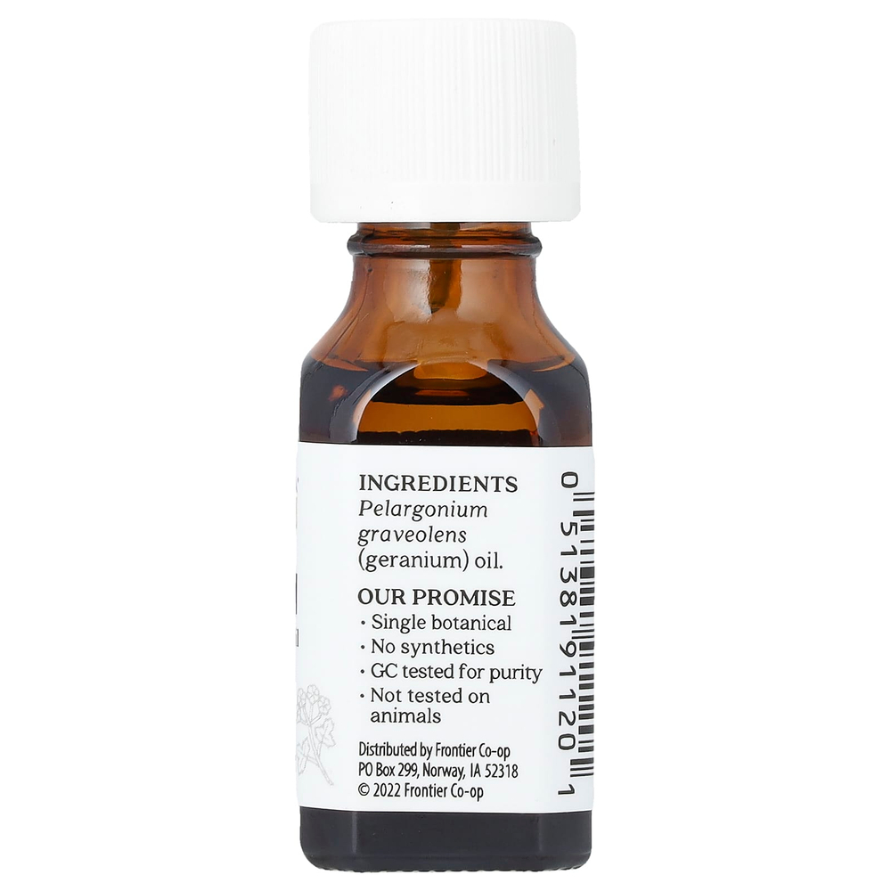 Aura Cacia, чистое эфирное масло, герань, 15 мл (0,5 жидк. унции)