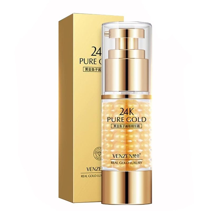 Крем для кожи вокруг глаз Venzen 24K Pure Gold от мимических морщин Gold Caviar Eye Cream 35 мл