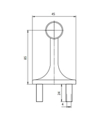 Ограничитель двери Апекс магнитный DS-2761-M-AC медь