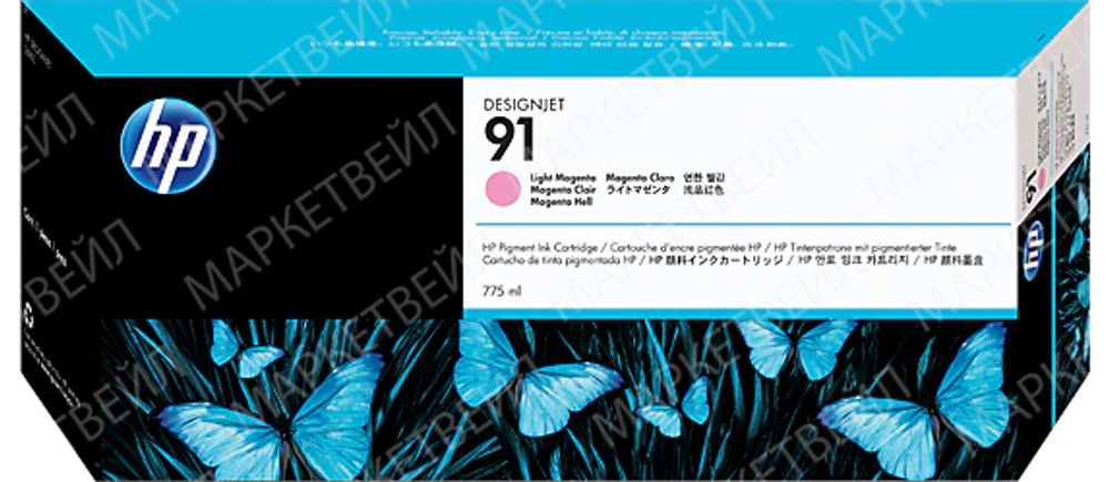 Картридж HP 91 (C9471A) для DesignJet Z6100 светло-пурпурный (775 мл) Картридж HP 91 (C9471A) для DesignJet Z6100 светло-пурпурный (775 мл)
