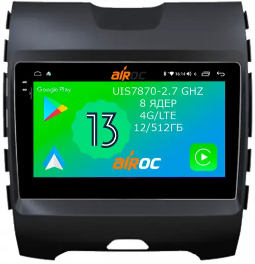 Магнитола для Ford Edge 2015+ - Airoc 2K AU-1712 на Android 13, Быстрейшая, SIM-слот