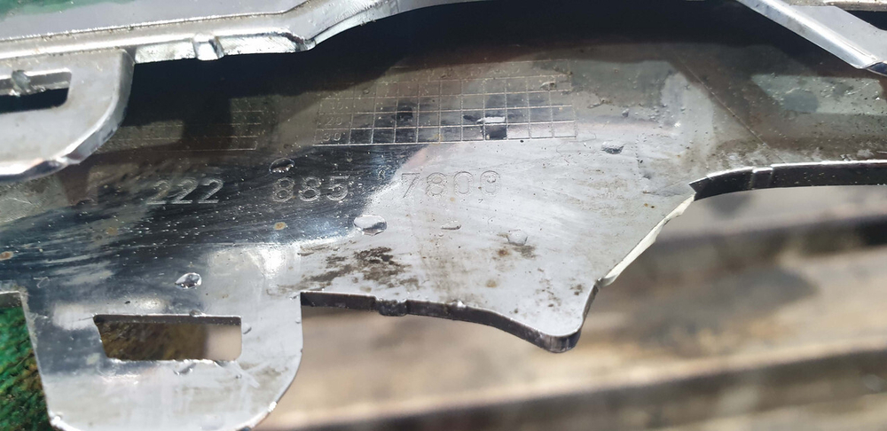 Накладка переднего бампера Mercedes S (W222) 17-20 Б/У Оригинал A2228857800