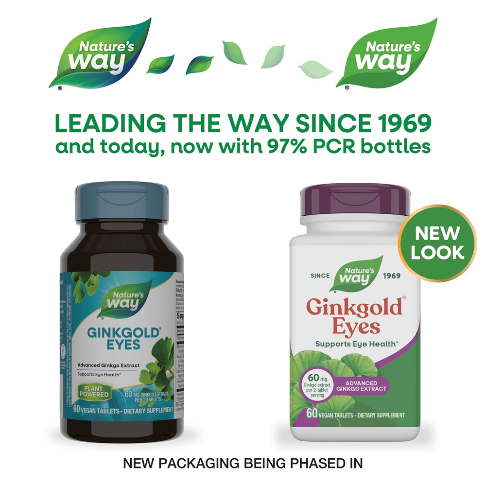 Nature's Way, Ginkgold® Eyes, 60 веганских таблеток