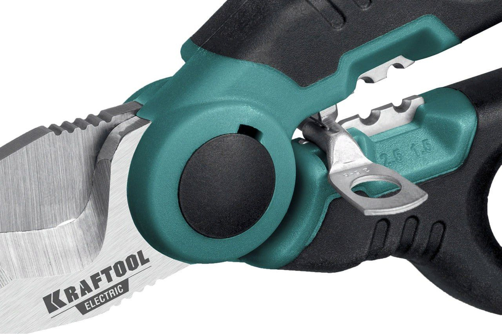 Ножницы электрика KRAFTOOL 4-в-1, 160 мм, с чехлом, ELECTRIC