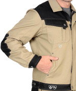 Костюм Nerss-Вест-Ворк куртка кор., п/к песочный с черным пл. 275 г/кв.м
