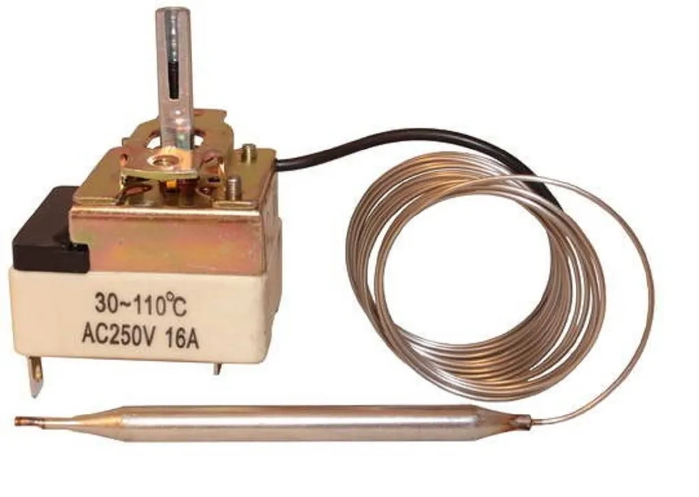 Терморегулятор капиллярный TR-127 (30-110С, 16А, 250V) Lтрубки- 0.7м, Lдатчика - 85мм