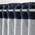 Комплект штор IKEA TRYSTAVMAL (ТРИСТЯВМАЛЬ), Темно-синий с рисунком, 145x250 см, 2 шт