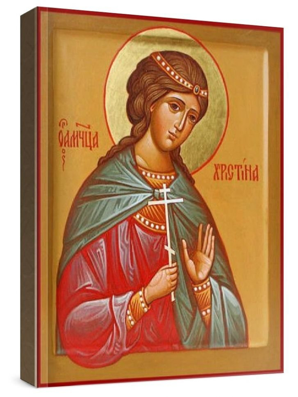 Христина Кесарийская (рукописная икона)