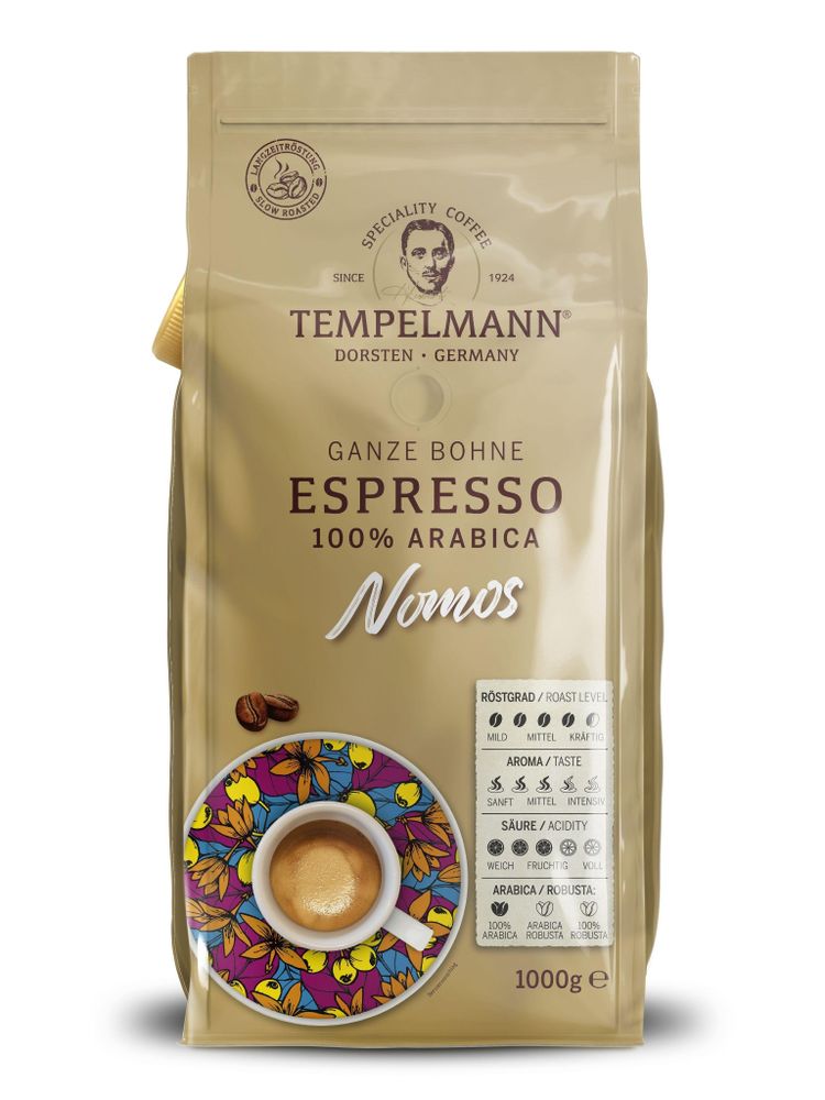 Кофе в зернах Tеmpelmann Nomos Espresso 1 кг x 2 шт