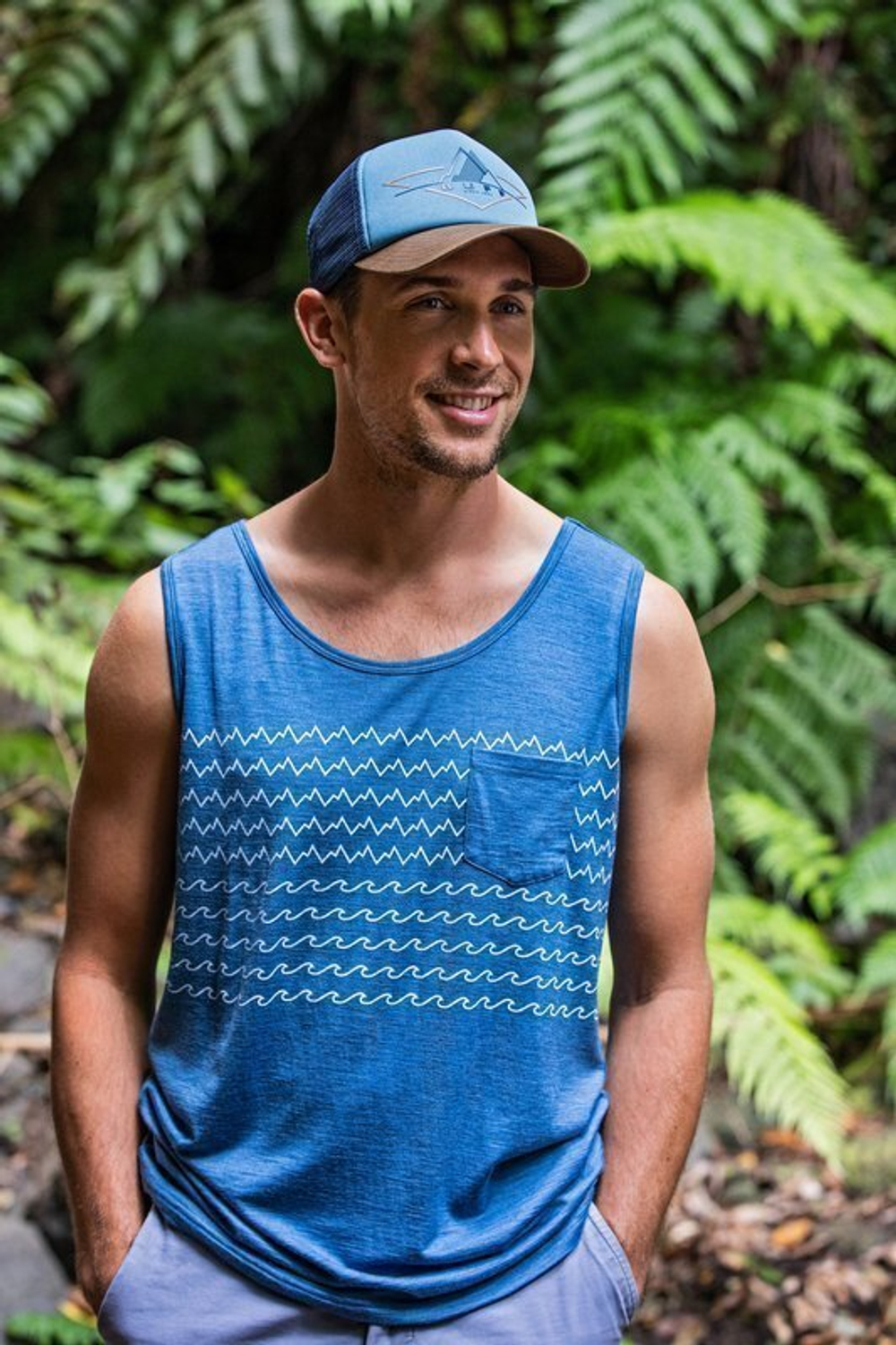 Кепка Buff Trucker Cap Brak Stone Blue